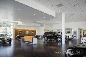 Interior and exterior photography of Allen Cadillac and Allen Hyundai in Laguna Niguel, California designed by Ware Malcomb Architects.