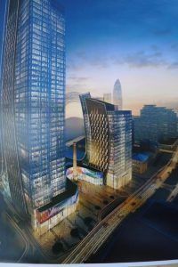 How the tower will look in Tbe Twin Towers of Port Baku development