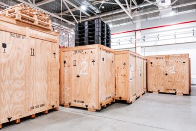 wooden shipping crates