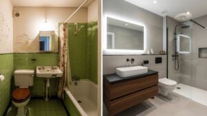 Transformation of an Old Bathroom into a Modern Minimalist Style Space