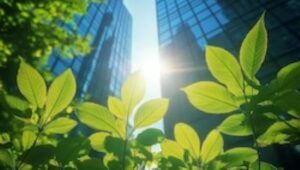 FGIA FallSustainable BuildingsWithLeaves Shutterstock MarkBPixels web
