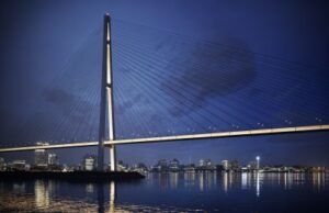Ridge lighting cable stayed bridge high res Hydrel