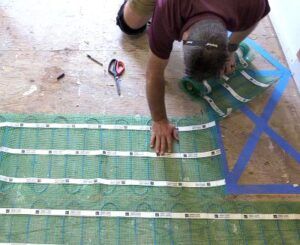 WarmlyYours TempZone Flex Roll Install over a wood subfloor