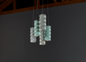 kireiTessellate Pendant Lit White Wash 001 038 install