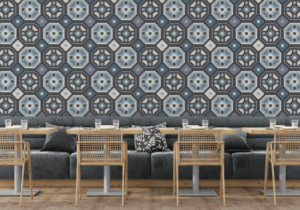 Artaic Pueblo in Cobalt Sintered Glass Foundation Collection