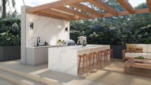 lxhausysStatuario Bianco outdoor kitchen OA